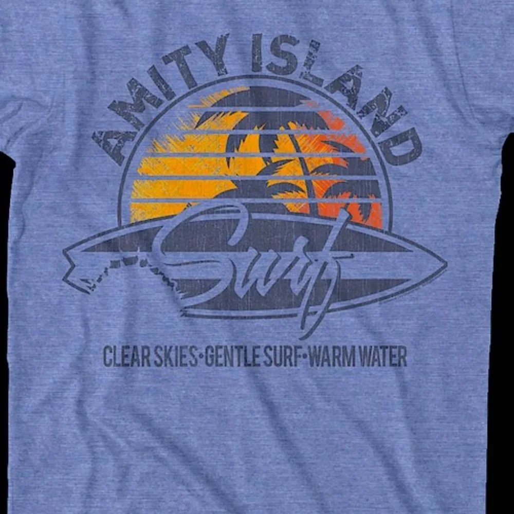 JAWS Surf Logo Soft Grey Tee Shirt - Picture 1 of 7